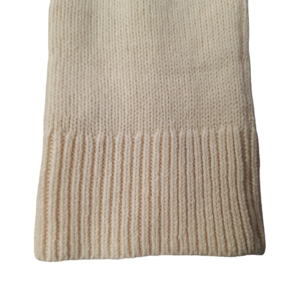 Ann Taylor XS Cream Wool‎ Cashmere Lace-Up  Criss-Cross Tie Long-Sleeve Sweater - Picture 4 of 10